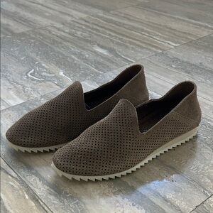 Pedro Garcia Taupe Perforated Loafers size 6 1/2